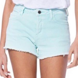NWT Paige Premium Denim Emmitt Cutoff Shorts Vintage Sea Breeze 25